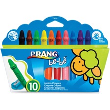 Dixon DIX 73010 Prang Be-be Jumbo Crayons - Assorted - 10  Set