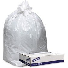 Genuine GJO 3858W Joe Low Density White Can Liners - 60 Gal - 38 Width