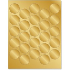 Geographics GEO 47839 Gold Foil Seals - 1.75 Diameter - Self-adhesive 