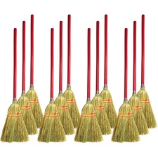 Genuine GJO 12501CT Joe Lobby Toy Broom - 34 Handle Length - Wood Hand