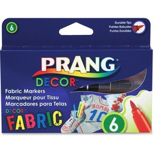 Dixon DIX 74106 Prang Decor Fabric Markers - Brush Marker Point Style 