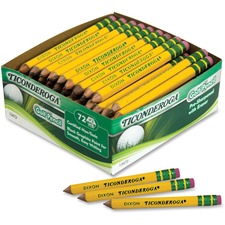 Dixon DIX 13472 Ticonderoga Golf Pencils - Yellow Barrel - 72  Box