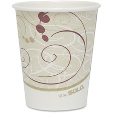 Dart SCC 370SMJ8000CT Solo Poly Lined Hot Paper Cups - 10 Fl Oz - Leak