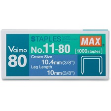 Max MXB NO1180 Max Vaimo 80 Stapler Replacement Staples - 38 Leg - 38 