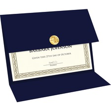 Geographics GEO 47837 Recycled Certificate Holder - Navy - 30% Recycle