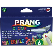 Dixon DIX 74006 Prang Decor Multi-surface Markers - Assorted Water Bas