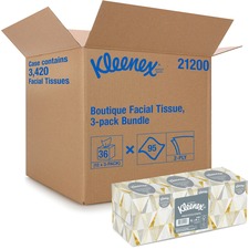 Kimberly KCC 21200CT Kleenex Boutique Tissue Bundle - 8.20 X 8.40 - Fl