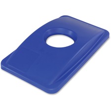 Impact IMP 702511CT Thin Bin Round Cut Out Blue Lid - Rectangular - 4 