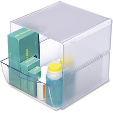 Deflecto DEF 350801 Stackable Cube Organizer - 2 Compartment(s) - 1 Dr