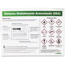 Impact IMP 799078 Ghs Label Guideline Spanish Poster - 24 Width - Asso