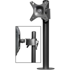 Kantek STS801 Mounting Arm For Monitor - Black - Adjustable Height - 2