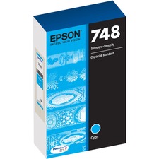 Original Epson T748220 T748 Cyan Ink Cartridge