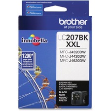 Original Brother LC207BK Super High Yield Black Ink Cartridge - Inkjet