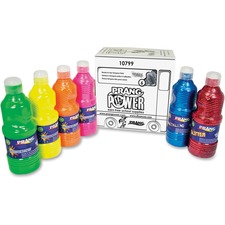 Dixon DIX 10799 Prang Power Fluorescent Paint Set - 16 Fl Oz - 6  Set 