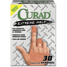 Medline MII CUR14924RB Curad Extreme Hold Assorted Bandages - 30box - 