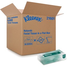 Kimberly KCC 21601CT Kleenex Naturals Facial Tissue - 8 X 8.40 - White