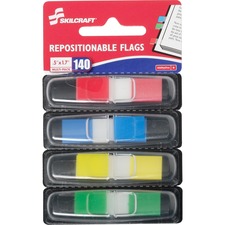 National 7510016200283 Skilcraft Self-stick Repositionable Color Flags