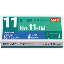 Max MXB NO111M Max No. 11-1m Staples - 50 Per Strip - 1564 Leg - 717 C