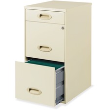 Hirsh HID 17806 Hirsh 3-drawer Steel File Cabinet - 14 X 18 X 27.3 - 3