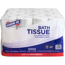 Genuine GJO 91000 Joe Solutions Double Capacity 2-ply Bath Tissue - 2 