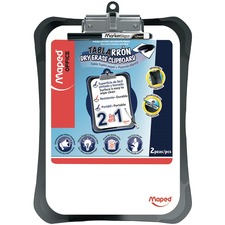 Maped HLX 350210 Helix Two-in-one Dry Eraser Clipboard - Plastic - Bla