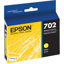 Original Epson T702420-S Durabrite Ultra T702 Ink Cartridge - Yellow -