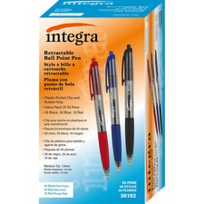 Integra ITA 36192 1.0mm Retractable Ballpoint Pen - Medium Pen Point -