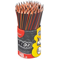 Maped HLX 851759ZV Helix Black Peps Triangular No. 2 Pencils - 2 Lead 