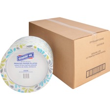 Genuine GJO 10319CT Joe Printed Paper Plates - 125  Pack - Paper Plate