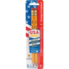 Mega BDU DTN77 The Write Dudes Jumbo Usa Gold Premium No. 2 Pencils - 