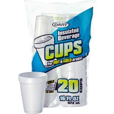 Dart DCC 16FP20 Dart Insulated 16 Oz. Beverage Cups - 16 Fl Oz - 20  P