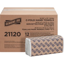 Genuine GJO 21120PL Joe C-fold Paper Towels - 1 Ply - C-fold - 13 X 10