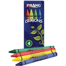 Dixon DIX X150 Prang Crayons - Green, Red, Yellow, Blue - 4  Pack