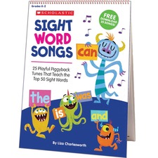 Scholastic SHS 1338113135 Scholastic Sight Word Songs Flip Chart  Cd -