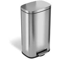 Hls HLC HLSS08R Stainless Steel Soft Step Trash Can - 8 Gal Capacity -