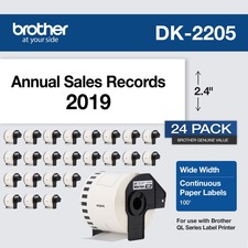 Brother DK220524PK Dk Multipurpose Label - 2 25 Width - Rectangle - Th