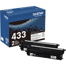 Original Brother TN4332PK Tn-433 Toner Cartridge - Twin-pack - Black -