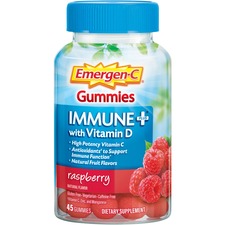 Glaxosmithkline GKC 10047 Emergen-c Immune+ Raspberry Gummies - For Im