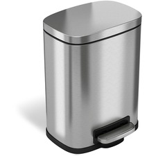 Hls HLC HLSS01R Stainless Steel Soft Step Trash Can - 1.50 Gal Capacit