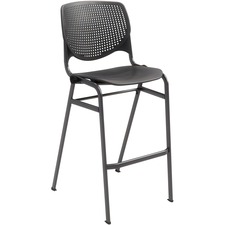 Kfi KFI BR2300BKP10 Kfi Barstool Chair - Black Polypropylene Seat - Bl