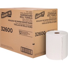 Genuine GJO 32600 Joe Hardwound Roll Paper Towels - 12 X 600 Ft - Whit