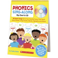 Scholastic SHS 0545104351 Scholastic K-2 Phonics Sing-along Flip Chart