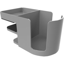 Deflecto DEF 400000 Standing Desk Cup Holder Grey - 3.5 Height X 3.9 W