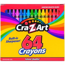 Crazart CZA 1020216 Cra-z-art School Quality Crayons - Multi - 64  Box