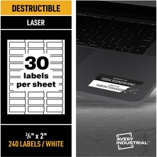 Avery 60531 Averyreg; Permatrack Destructible Asset Tag Labels - 0.75 