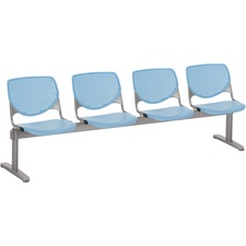 Kfi KFI 2300BEAM4P35 Kfi Kool 4 Seat Beam Chair - Sky Blue Polypropyle