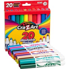 Crazart CZA 44402WM20 Cra-z-art Washable Broadline Markers - Broad Mar