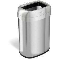 Hls HLC HLS13STV Stainless Steel Open Top Trash Can - 13 Gal Capacity 