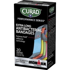 Medline MII CURIM5019V1 Curad Antibacterial Ironman Bandages - 0.75 X 