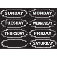 Ashley ASH 19002 Ashley Magnetic Chalkboard Days Of The Week - Die-cut